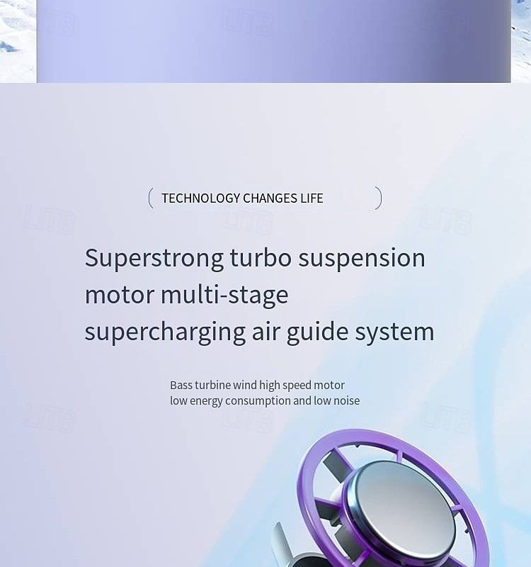 1 Pc handheld cooling fan with 100 levels of cooling and folding, portable turbo mini semiconductor ice pack fan 2025 - $24.99 –P10