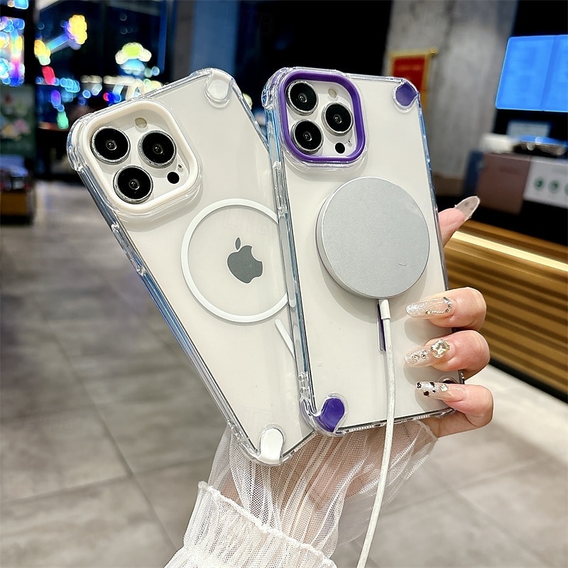 telefono Custodia Per iPhone 16 15 14 Pro Max Plus 13 12 11 Pro Max Custodia ad adsorbimento magnetico Custodia Portafoglio Magnetico Resistente agli urti Cane TPU del 2025 a $9.99 –P6