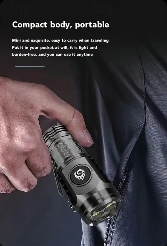 Three-Eyed Monster Mini Flash Super Power Flashlight, German Thumb Sized Flashlight, 3 Eyed Monster Mini Flashlight, Outdoor Small High Lumen Rechargeable Waterproof Pocket Flashlight 2025 - $16.49 –P5