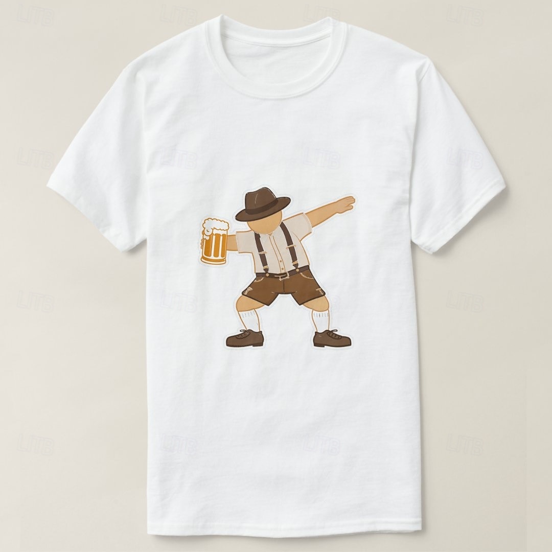bavarese Monaco Tedesco Corte T-shirt Birra Stampa di Lederhosen Grafico per Per uomo Adulti Stampa a caldo  per Carnevale Birra Oktoberfest Feste Casual Quotidiano del 2025 a $17.49 –P3