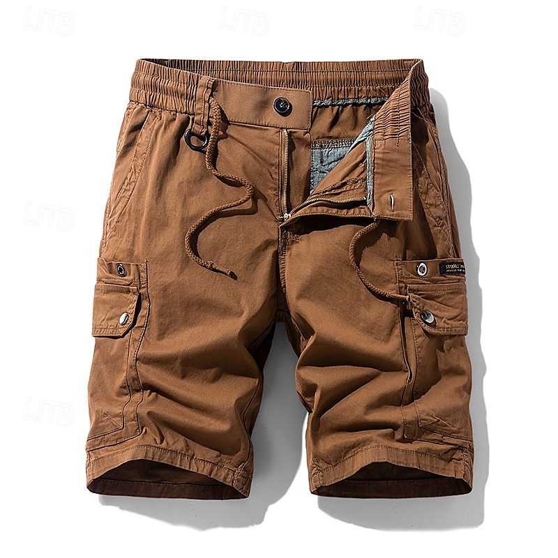 Per uomo Pantaloncini cargo Shorts Pantaloncini Estivi Coulisse Elastico in vita Multi-tasche Semplice Comodità Indossabile Lunghezza al ginocchio All'aperto Sport Quotidiano Moda Casual Nero Cachi del 2025 a $34.99 –P1