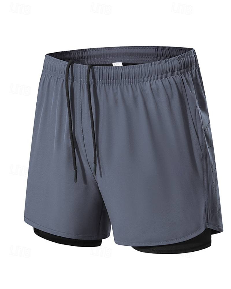 Homme short avec collants Patchwork Shorts Extérieur Sport & Loisir Occasionnel Respirant Séchage Rapide Léger Tennis Le golf Course Coupe régulière Tenue de sport Tenues de Sport Bloc de Couleur de 2025 ? $15.19 –P15