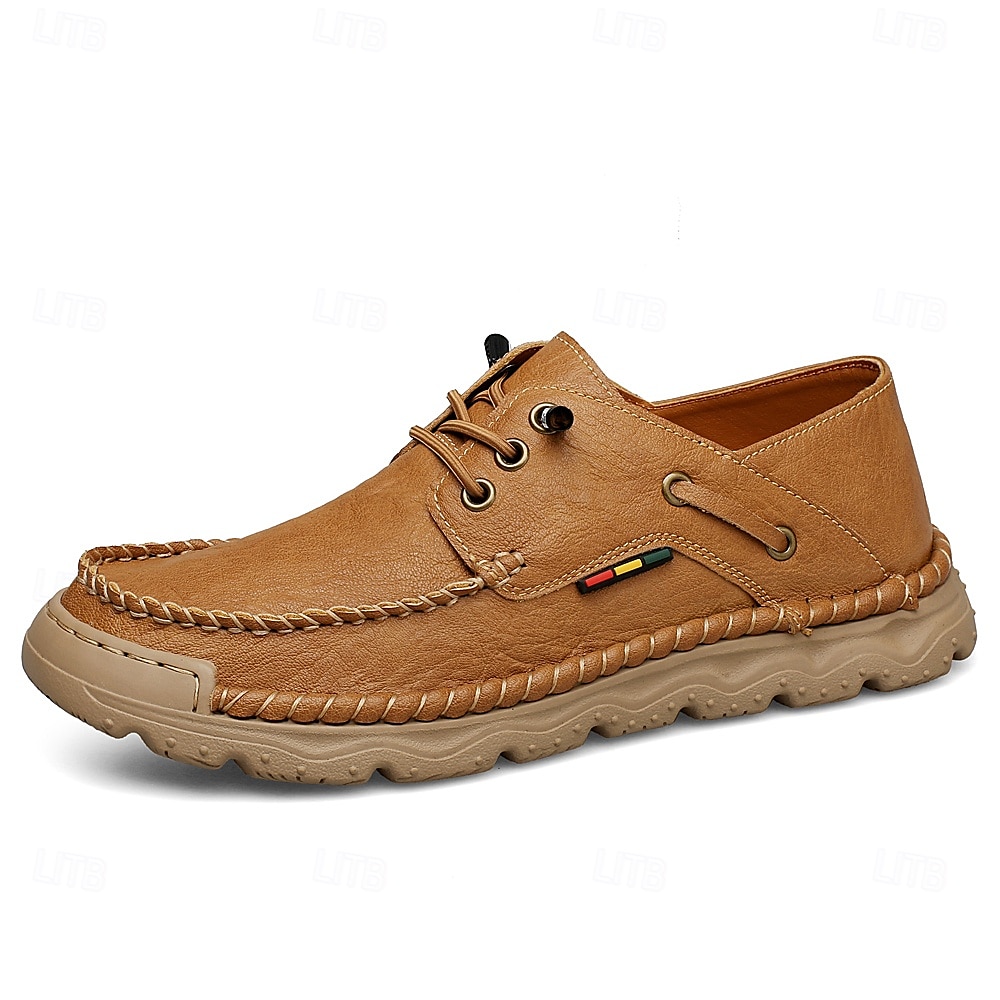 Baskets d'extérieur pour hommes en cuir marron avec tige en mesh, semelle intérieure coussinée et semelle en caoutchouc durable pour le sport, la randonnée et les aventures actives en plein air de 2025 ? $46.99 –P1