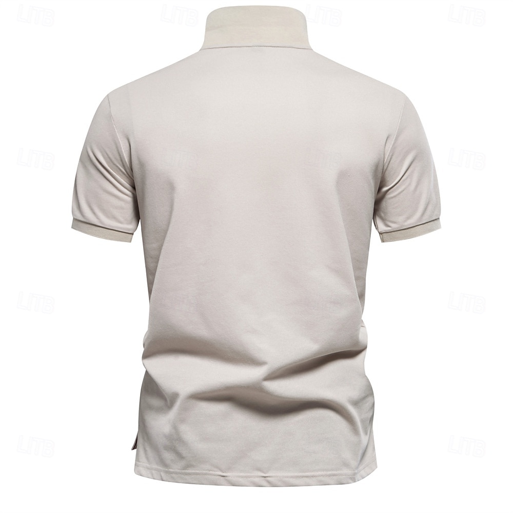 Herren Männlich Blumen Blumenmuster Polo Strick-Polopullover Kurzarm Umlegekragen Polokragen Modern Formell Arbeit Sport & Outdoor Knöpfe Drucken Frühling Rubinrot Weiß Hellblau 2025 - $22.99 –P7