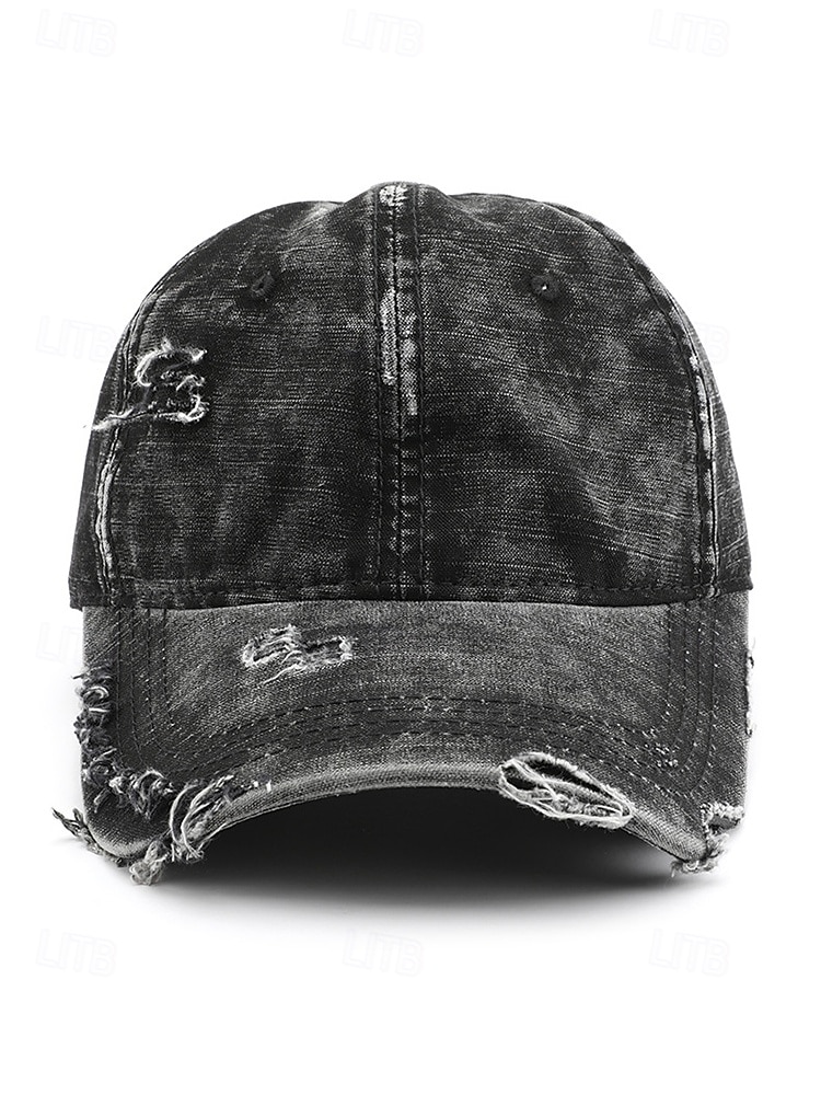 Pánská vintage džínová baseballová čepice s potiskem – nastavitelná čepice z prané bavlny pro outdoorové sporty, cestování a běžné nošení 2025 - $14.99 –P3
