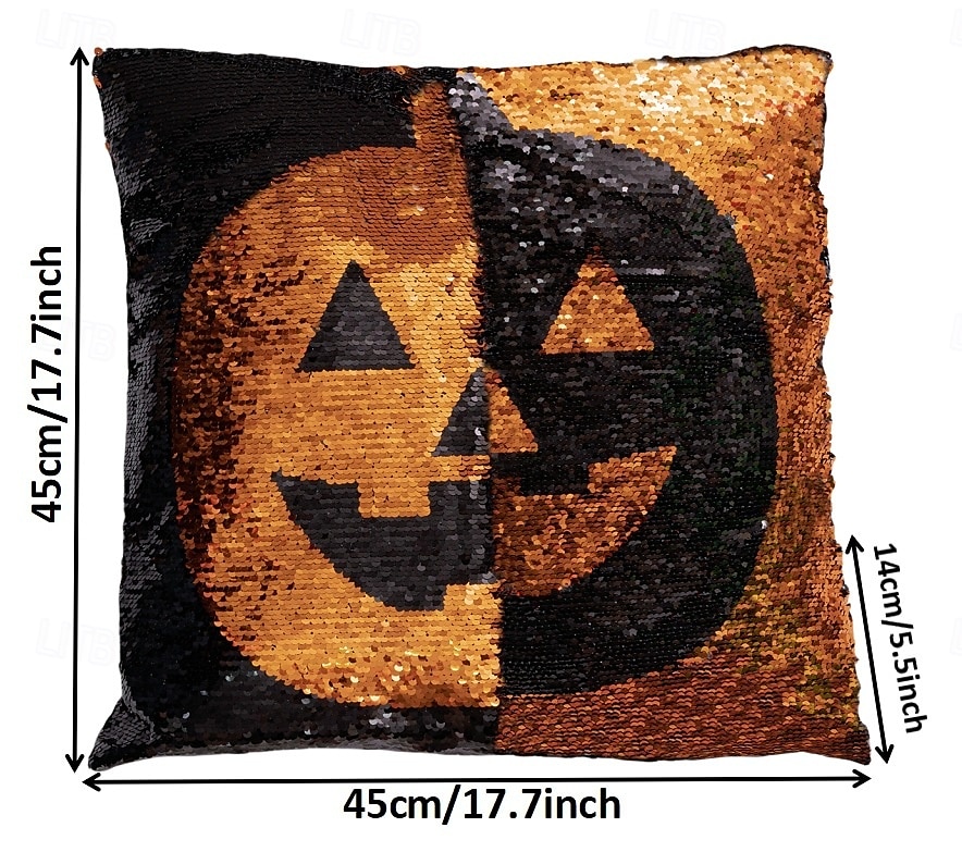 1 pcs Polyester Pillow Cover, Halloween Square Traditional Classic 2025 - $20.99 –P4