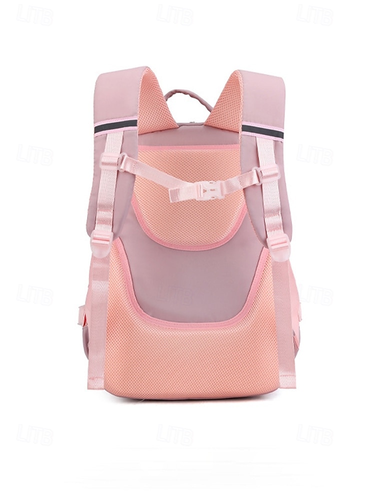 Sac à dos de campus pour fille mignonne - design multi-poches, coutures à carreaux, léger et imperméable, grande capacité, adapté aux déplacements quotidiens noir rose bleu ciel de 2025 ? $34.99 –P5