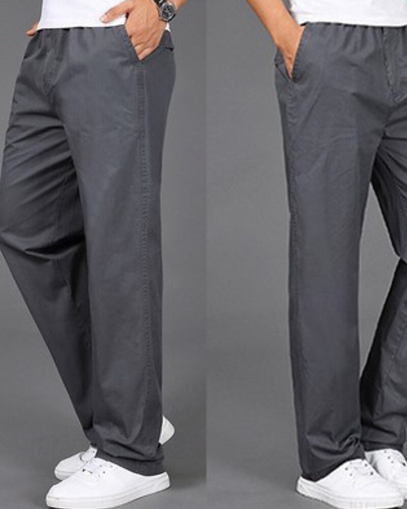 בגדי ריקוד גברים מכנסי חוץ מכנסי קרגו מכנסיים לטיולי הליכה סתיו חיצוני רגיל קל משקל נושם תחתיות אלסטית מותניים צהוב בהיר אפור כהה כותנה מחנאות / צעידות / טיולי מערות ריצה M L XL XXL XXXL 2026 - $22.99 –P1