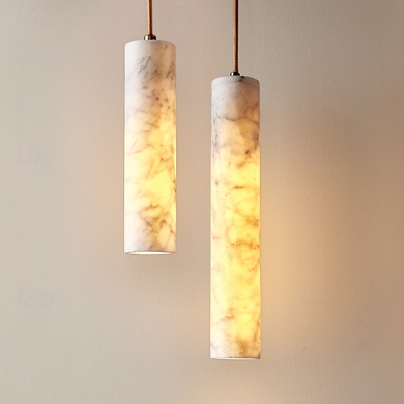 Nordisk spansk marmor LED-pendellampe for soverom, nattbord, stue, spisestue, dekorasjon, lysekrone, moderne belysning 2025 - $229.99 –P1