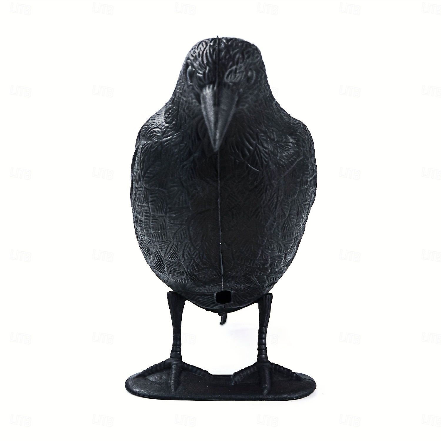 Halloweenská dekorace s vránou, realistická plastová vrána s kolíky, strašidelná venkovní dekorace na dvůr a zahradu na Halloween 2025 - $14.99 –P4