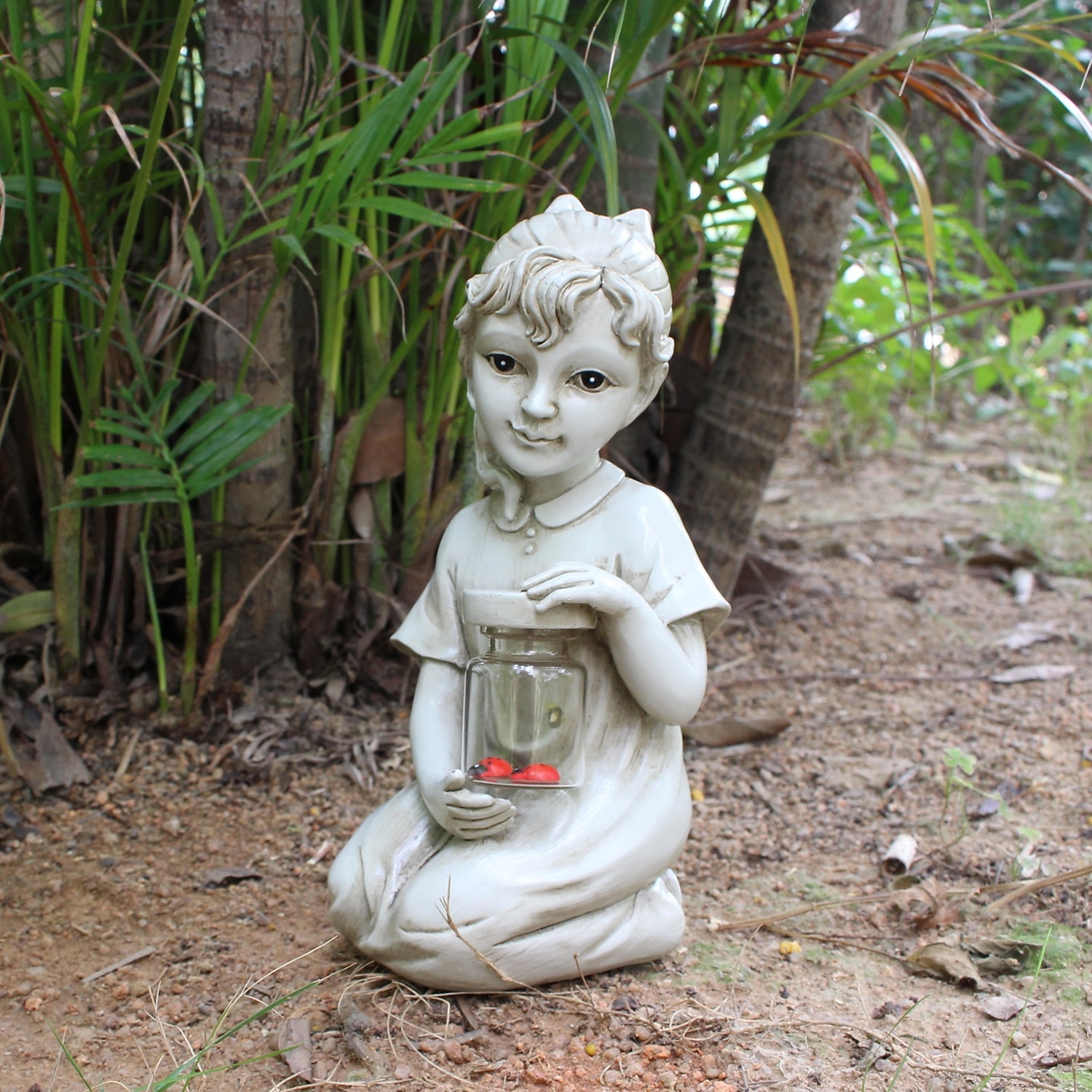 1 шт., водонепроницаемый уличный солнечный светильник для мальчика-муравья, божьей коровки, девочки, сада, двора, газона, дорожки, парка, смоляной статуи, декоративного освещения для ландшафтного 2026 - $22.99 –P2