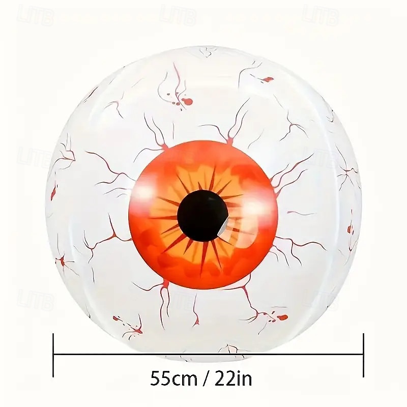 Set van opblaasbare Halloween-oogballen in 4D, eng ontwerp, tuindecoratie in klassieke stijl, op de grond gemonteerde buitenrekwisieten, themafeestdecoraties, geen elektriciteit nodig - 22 inch 2025 - $7.99 –P5