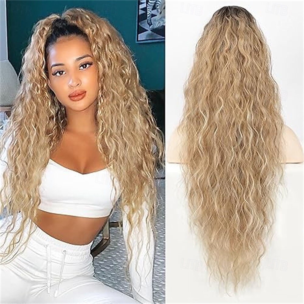 Extensie de coadă de cal cu gheare, extensie de coadă de cal pentru femei, extensii de păr lungi și ondulate, pufoase, cu aspect natural, sintetice, de 26 de inch, cu clips, pentru utilizare zilnică 2025 - $17.99 –P2