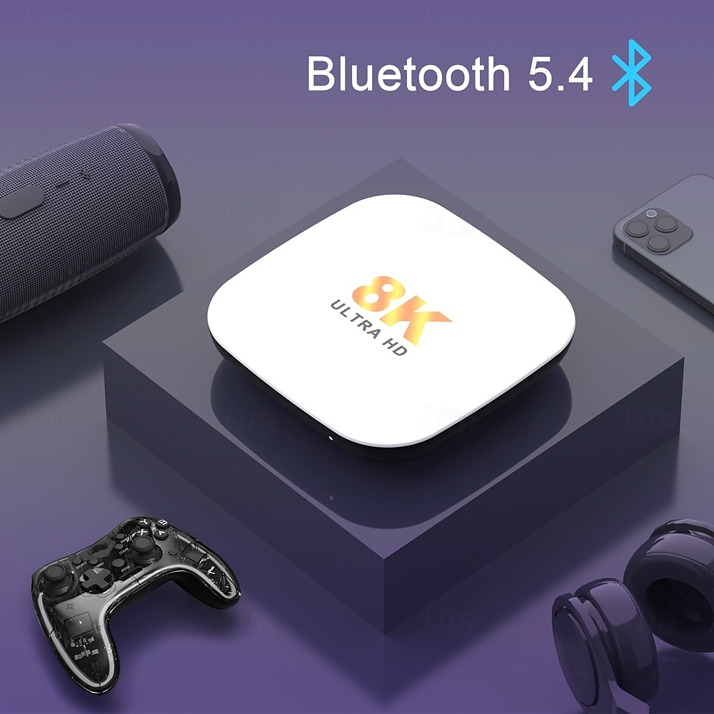 android 14 smart tv box h96 max m2 plus rockchip rk3528 1000m lan wifi6 bluetooth 5.4 8k 4k bt с голосовым гироскопом пультом дистанционного управления телеприставка медиаплеер 2025 - $41.99 –P10
