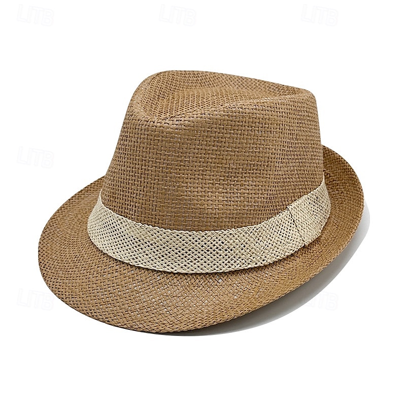 Britse jazzhoed, herenzonbescherming, zonnehoed, strandhoed, strohoed, casual hoed 2025 - $8.49 –P6