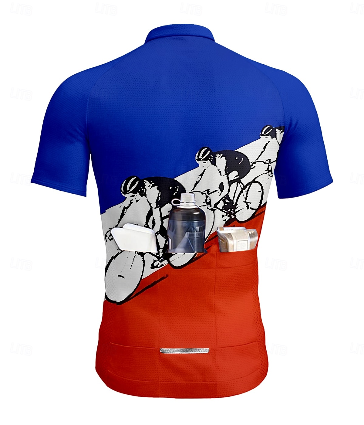 Per uomo Maglia da Ciclismo Grafico Geometrico Manica Corta Bicicletta Maglia Top con 3 tasche posteriori Resistente ai Raggi UV Asciugatura Rapida Cerniera Frontale Strisce Riflettenti Gli sport del 2026 a $30.99 –P2
