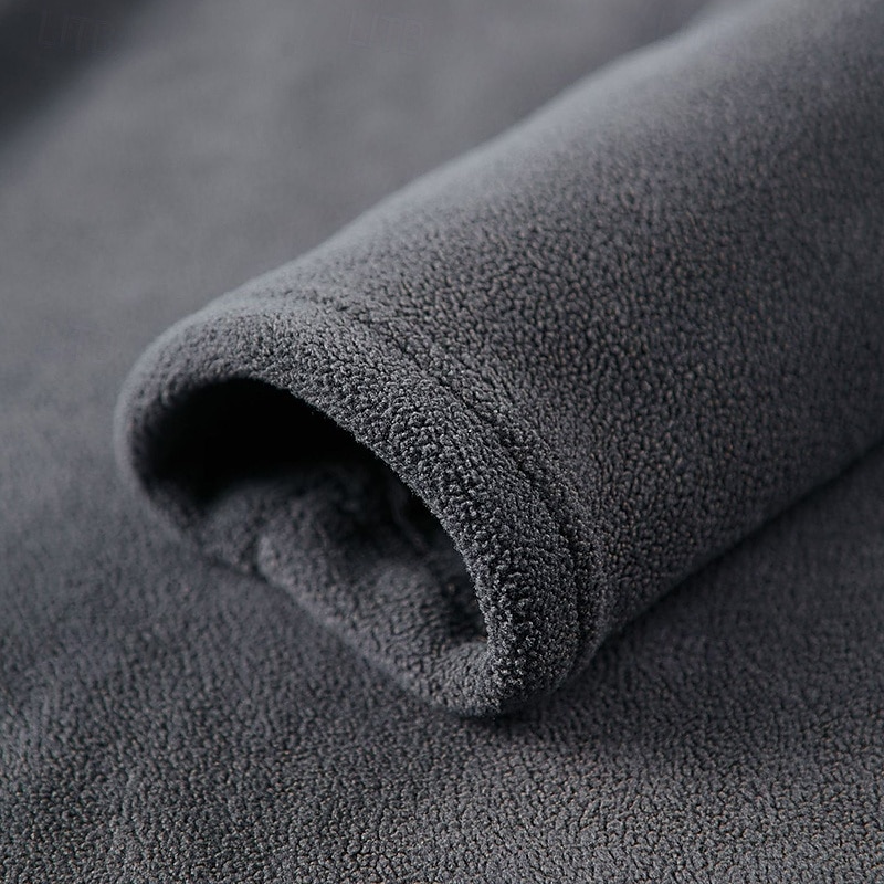 Per uomo Felpa con cappuccio e zip Felpa con cappuccio Felpa con zip Felpa con cappuccio in pile Nero Rosso Grigio Colletto Mao Semplice Con zip Zip a un quarto Sport & Outdoor Casuale Quotidiano del 2025 a $26.99 –P5