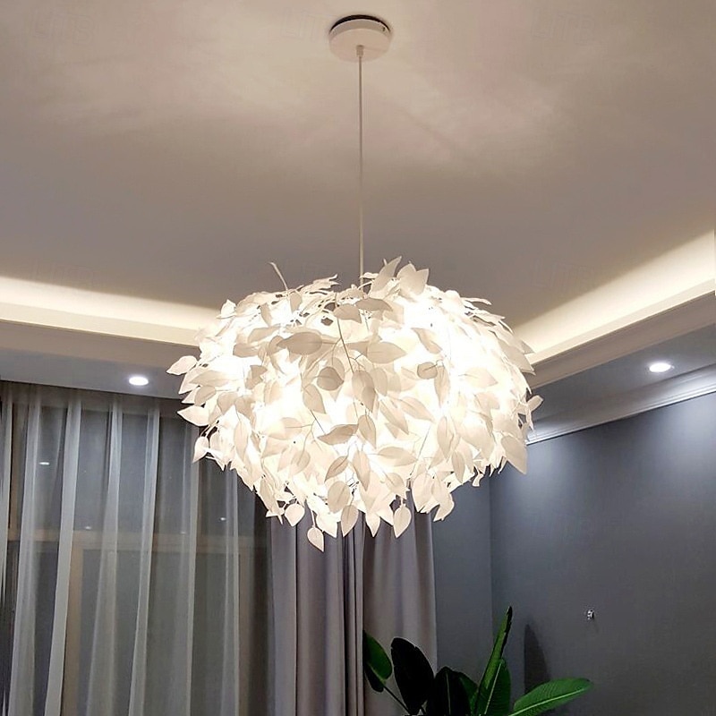 Luminária pendente moderna, pequena e requintada, com 4 luzes, altura ajustável, luminária pendente de ferro com tecido, lustre minimalista, adequada para quarto, sala de estar, corredores de 2025 por $279.99 –P4