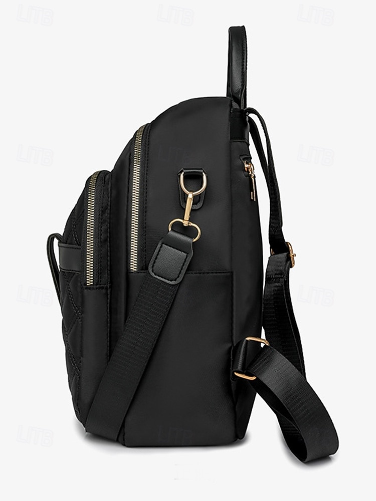 damski wodoodporny pikowany nylonowy plecak - stylowa, lekka torba na co dzień z górnym uchwytem i wieloma kieszeniami do szkoły, pracy, podróży i codziennego użytku 2026 - $32.99 –P6