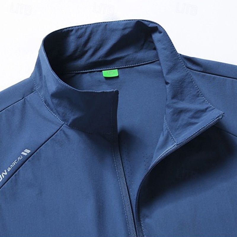 Herren Outdoorjacke Wanderjacke Regenmantel Außen Sonnenschutz Wanderoutfits Wanderbekleidung Frühling Herbst Oberteil Camping / Wandern / Höhlenforschung Laufen Dunkelgrau Schwarz Blau 2025 - $29.99 –P12