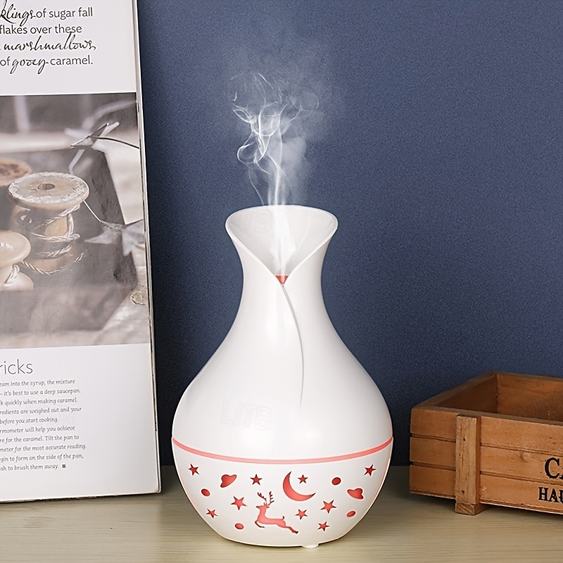1pc USB Portable Humidifier with Essential Oil Diffuser  Quiet Operation Auto Shut-Off 7 Color Lights Nightlight for Home & Office Use - Plastic Material 2025 - $16.99 –P10