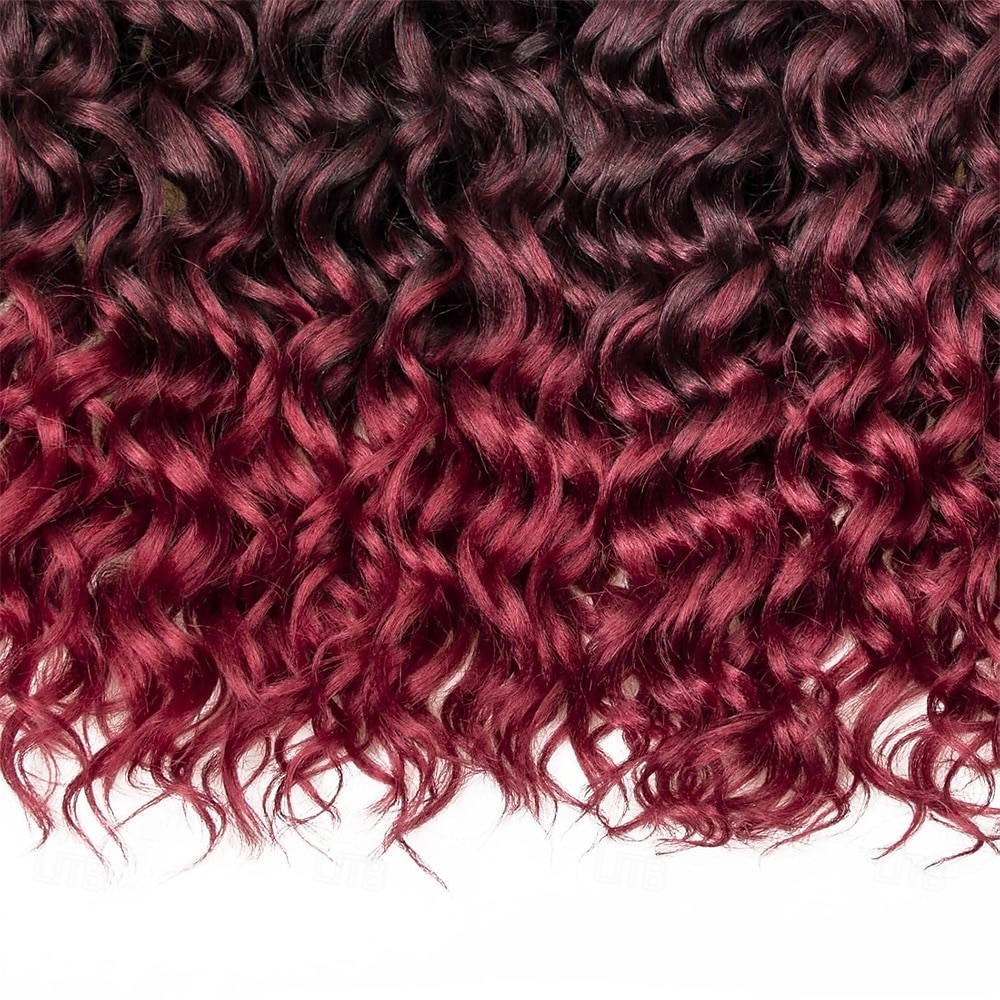 Capelli ricci e ondulati all'uncinetto, 24 pollici, per donne, con trecce hawaiane bordeaux, capelli sintetici, treccia bohémien all'uncinetto, extension per capelli all'uncinetto con onde d'acqua. del 2025 a $49.99 –P4