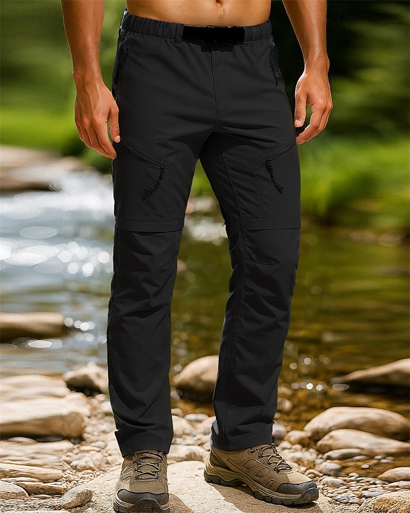Herren Wanderhosen Frühling Herbst Außen Normale Passform Wasserdicht Schnelltrocknend Leicht Atmungsaktiv Hosen Kordelzug Tasche Elastischer Bund Schwarz Armeegrün Camping / Wandern Golfspiel Laufen 2026 - $31.99 –P7