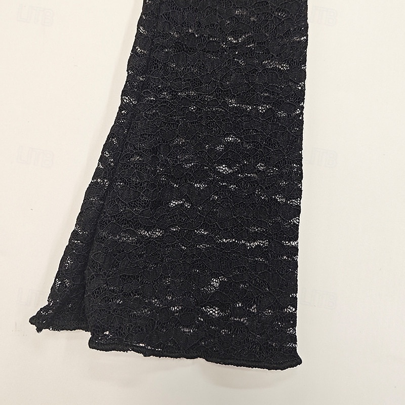 Dame Bluse Helfarge Moderne Fritid Langermet Crew-hals Vanlige topper Daglig Ut på byen Svart Kakifarget Lyseblå Sommer 2025 - $18.49 –P9