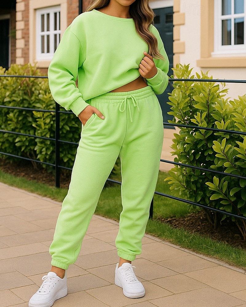 Per donna Tuta da Ginnastica Pantaloni da Tuta Felpa pullover Tasca Tinta unita Completo Abbigliamento Primavera Autunno Nero Bianco Palestra Allenamento Corsa Antivento Manica Lunga Sport del 2026 a $31.99 –P8