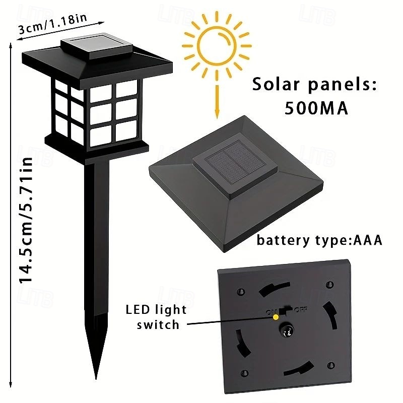 4PCS LED Solar Pathway Lights Outdoor Lights Waterproof Lawn Lights Garden Landscape Courtyard Terrace Driveway Decorative Lighting 2025 - $27.99 –P13