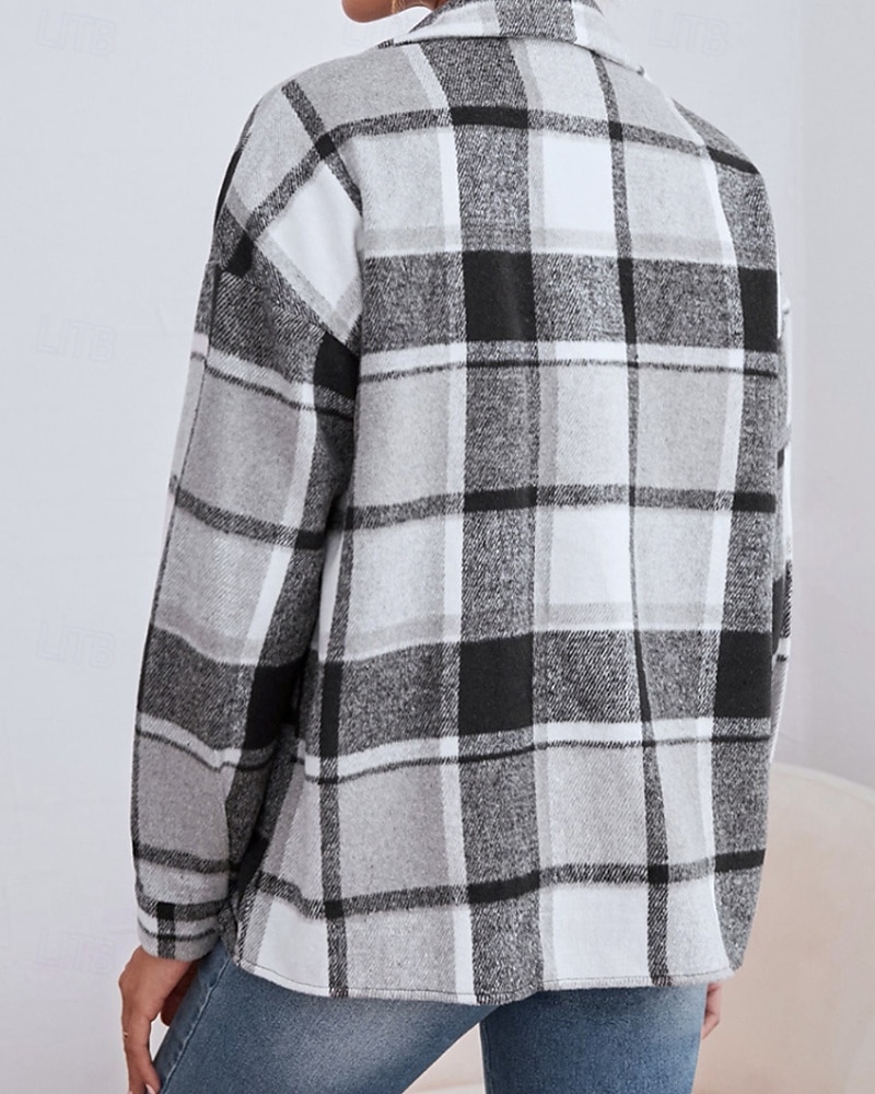 Pentru femei Sacou Comfortabil Nasturi Casual Plisat Concediu Ieșire Casul / Zilnic Cu Un Nasture Regulat Răsfrânt Fit regulat Manșon Lung Îmbrăcăminte exterioară Alb Portocaliu Trifoi Toamnă Iarnă 2025 - $26.99 –P20