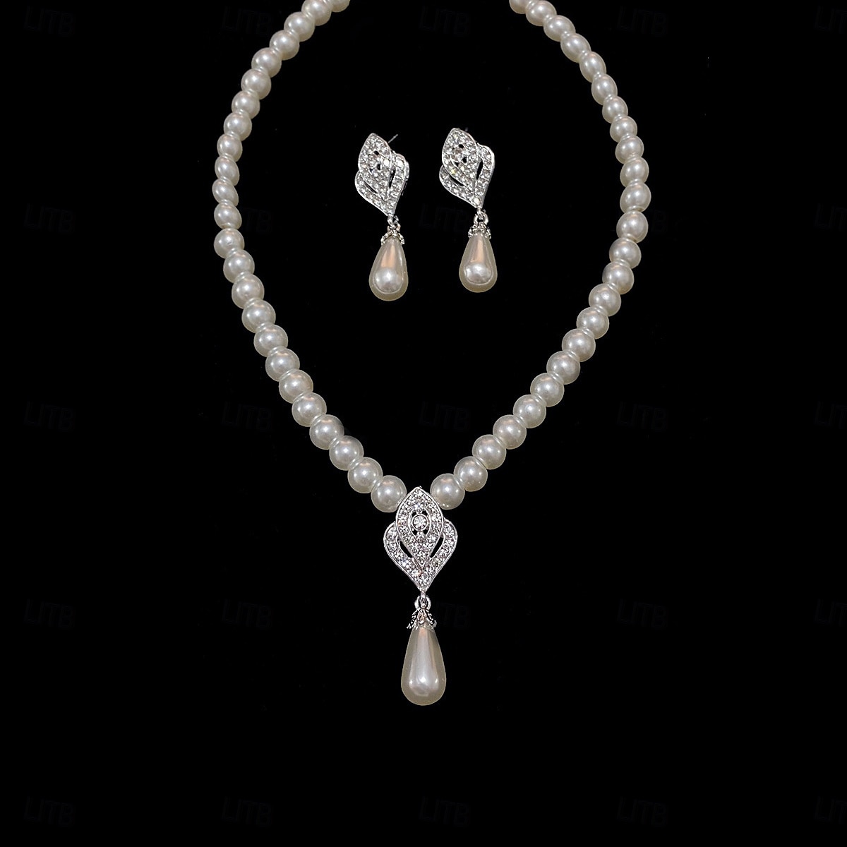 Bridal Jewelry Sets 1 set Imitation Pearl Rhinestone Earrings Necklace Women's Stylish Trendy Sweet Jewelry Set For Wedding Special Occasion Party Evening Wear 2025 - $24.99 –P2