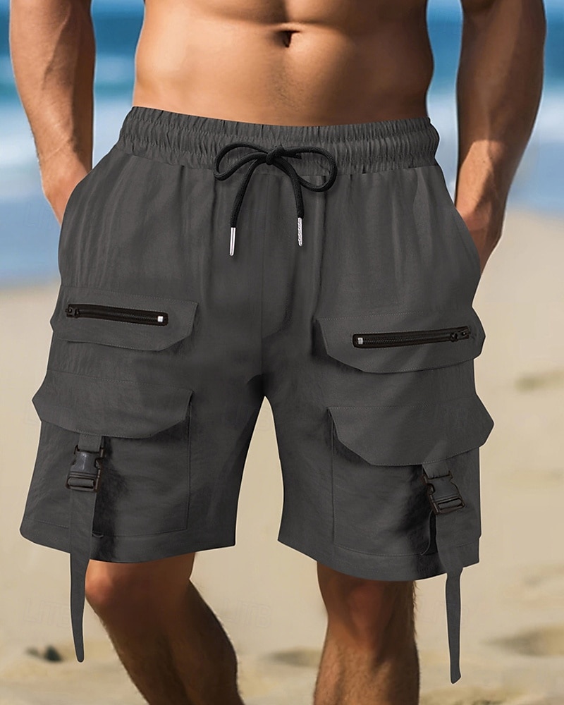 Per uomo Pantaloncini cargo Shorts Pantaloncini Estivi Coulisse Elastico in vita Multi-tasche Semplice Comodità Indossabile Lunghezza al ginocchio All'aperto Sport Quotidiano Moda Casual Nero Marrone del 2025 a $22.99 –P6