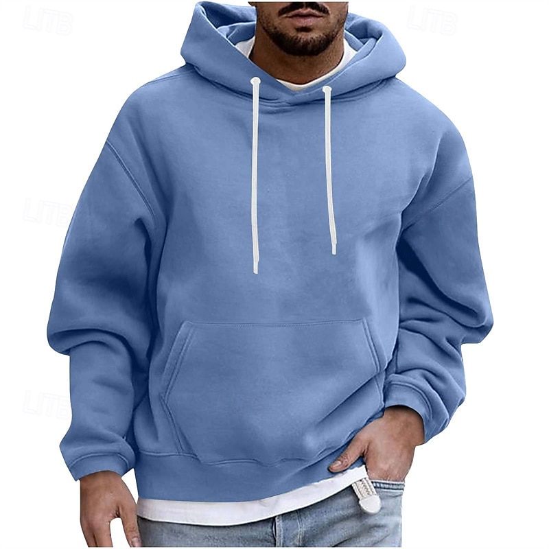 Herren Kapuzensweatshirt Schwarz Weiß Wein Blau Purpur Mit Kapuze Einfach Tasche Sport & Outdoor Täglich Ferien Polyester Streetwear Basic Lässig Frühling Herbst Bekleidung Kapuzenpullover Sweatshirts 2026 - $26.99 –P7