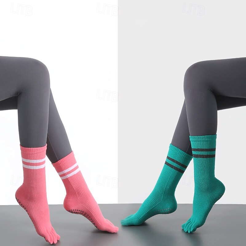 Női Padlózoknik Csúszásmentes adagolás Öt lábujj szagtalanító Anti-Friction izzadságelnyelő mert Pilates Tánc Fitnesz 2025 - $5.19 –P2