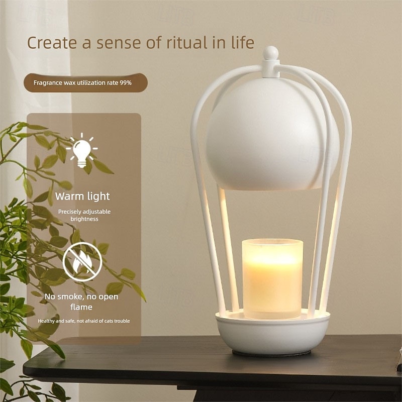 Lampada scaldacandele, scaldacera ishphso con timer &Lampada dimmerabile a forma di fiore di giglio bianco, ideale per l'ufficio domestico, estetica moderna, contemporanea, anniversario &regalo di del 2025 a $100.99 –P4