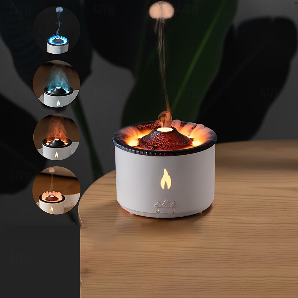 Volcanic Flame Aroma Diffuser with LED Night Light - Portable Essential Oil Humidifier Auto Shut-Off 2 Color Modes Ideal for Home & Office 2025 - $68.99 –P11
