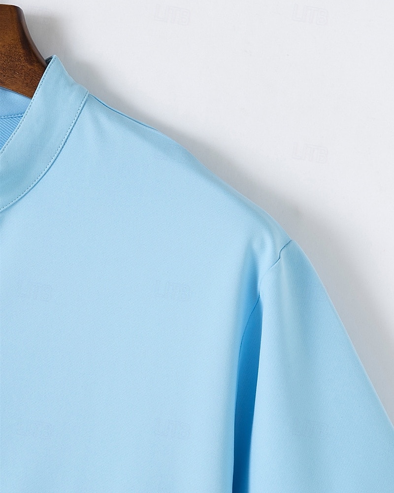 Men's Golf Shirt Golf Polos Shirts Casual Sports Stand Collar Short Sleeve Basic Modern Color Block Patchwork Buttons Summer Spring Regular Fit Black Navy Blue Sky Blue Dark Green Brown Gray Golf 2026 - $21.99 –P6