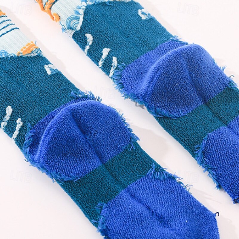 1 Par Mujer calcetines de lana merino Calcetines de senderismo Calcetines para correr Mantiene abrigado Transpirable Anti ampollas Grueso Invierno Al aire libre tripulación media Retazos Lana Merina 2025 - $14.49 –P9