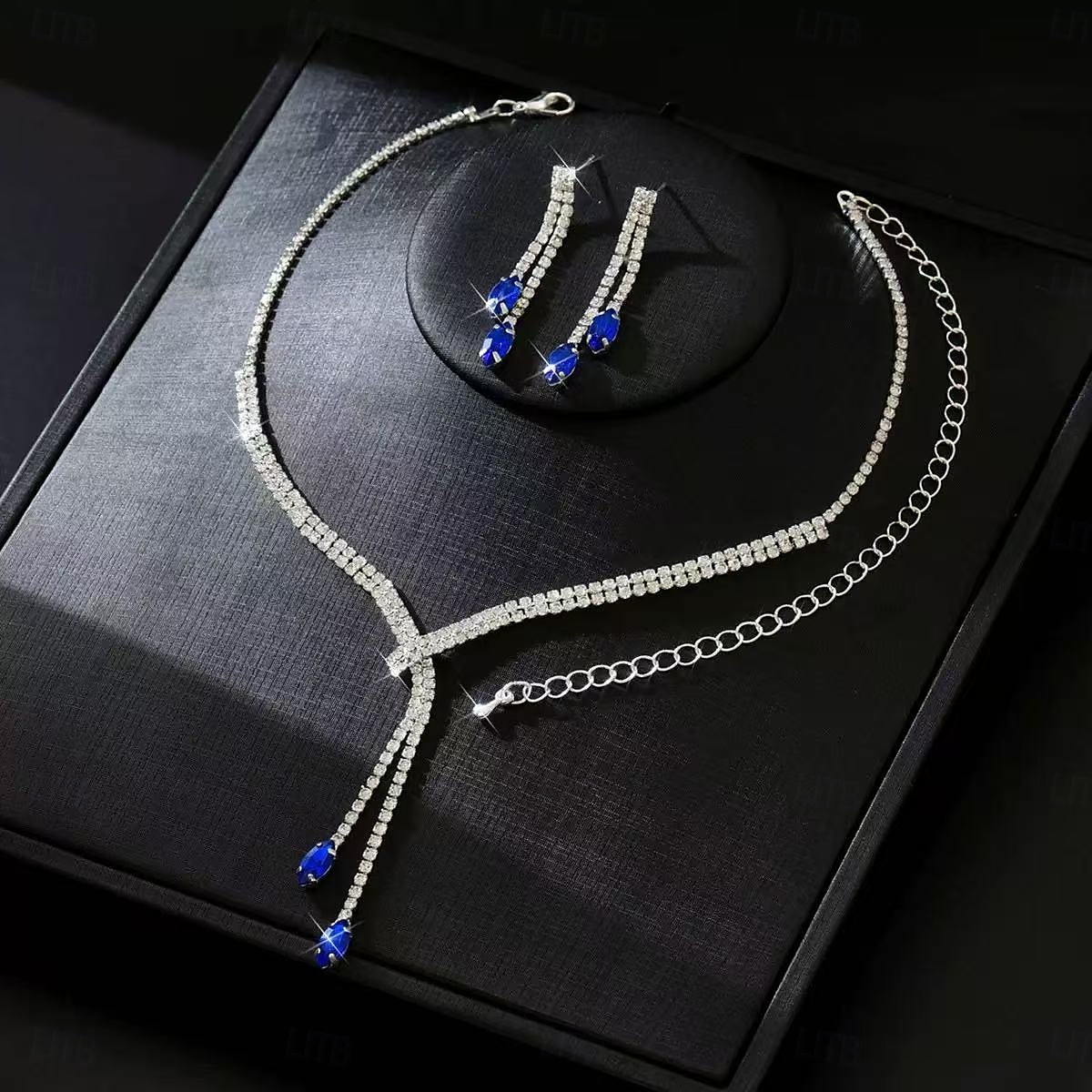 un parure de bijoux de mariée 1 Alliage Boucles d'oreilles Collier Femmes Élégant Luxe Mignon Joie Parure de Bijoux Pour Tenue de soirée de 2025 ? $27.99 –P4