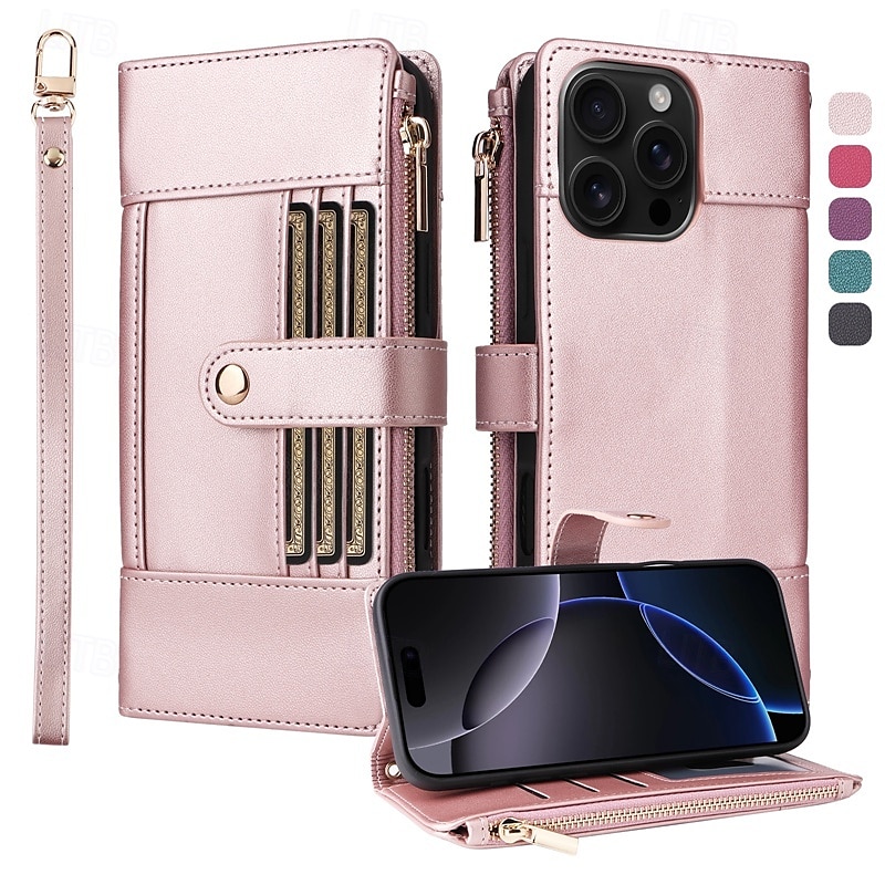 Telefoonhoesje voor Samsung Galaxy S24 S23 S22 S21 Ultra Plus A55 A35 A25 A15 5G A54 A34 A14 A73 A53 A33 A23 A13 A72 A52 A42 A32 A22 A12 A02 Portemonneehoesje met standaardhouder, rits, volledige 2025 - $24.99 –P1