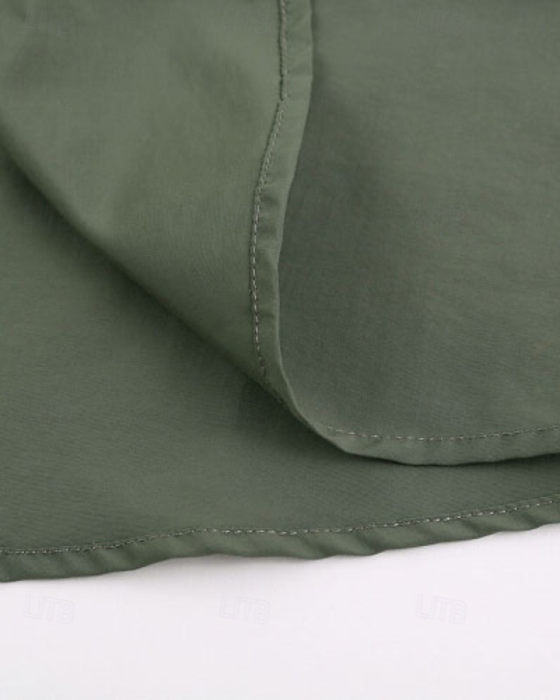 Herren Wanderhemd Wanderspitze Cargo-Shirt Langarm Umlegekragen Oberteil Außen Wasserdicht Winddicht Leicht Polyester Dunkelgrau Armeegrün Khaki Laufen Camping / Wandern / Höhlenforschung 2025 - $23.99 –P5