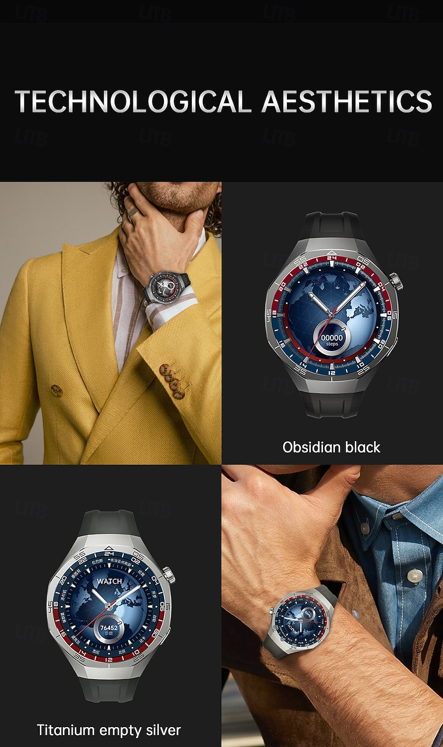 C15Pro Smart Watch 1.52 Inch HD AMOLED Screen NFC Tracker Bluetooth Call Health Monitoring Watch 2025 - $31.99 –P3
