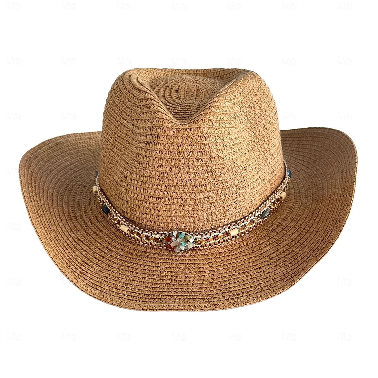 retró divatos cowboy kalapok retró divatos nagy ereszű, ívelt szélű, kemény szalma western cowboy kalapok utazáshoz mindenféle strandkalap férfiaknak és nőknek 2025 - $16.99 –P1