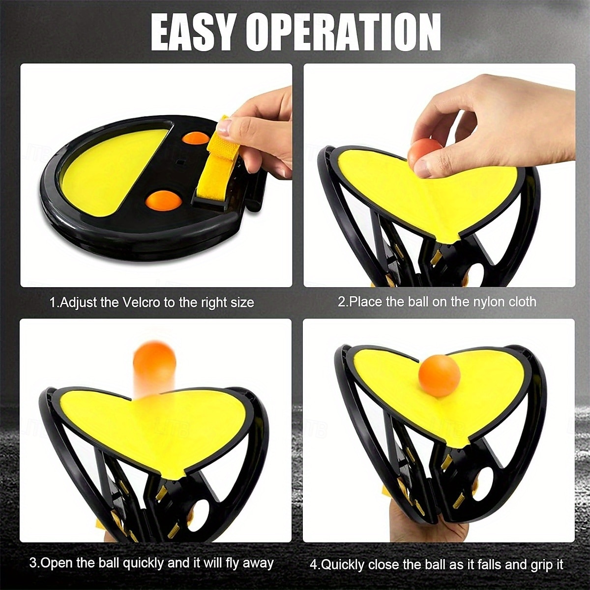 presa a mani libere &allenamento di reazione al lancio della palla - trainer interattivo portatile per interni/esterni per singoli &PVC resistente a doppia interazione con design giallo/nero perfetto del 2025 a $20.59 –P5