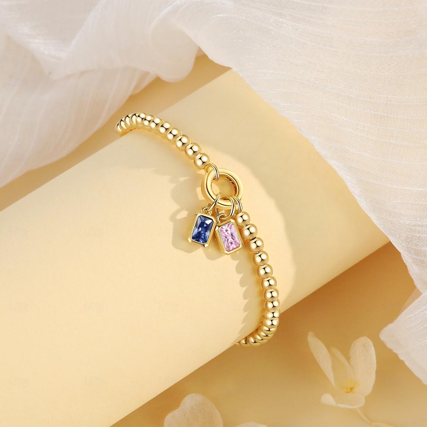 Bracciale con ciondolo con pietra portafortuna - due pietre portafortuna personalizzate da indossare al polso per un tocco di romanticismo. È un regalo perfetto per tua moglie/mamma/fidanzata per San del 2025 a $20.99 –P5