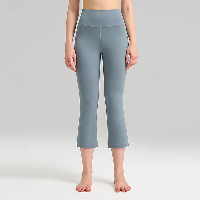 Dam Fitnessbyxor Pilatesbyxor Yogabyxor Med fickor Lättvikt Hög midja Pilates Gym Zumba Underdelar Ensfärgat Svart Marinblå Blå Höst sporter Sportkläder Microelastisk 2026 - $32.99 –P3