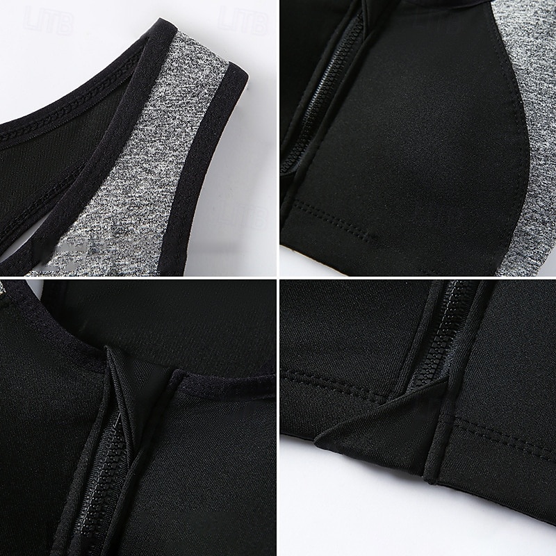 2026年 女性用 ヨガブラ スポーツブラ ピラティスブラ ブラトップ プッシュアップ シームレス 防振 ワイヤレス カラーブロック スポーツ アクティブウェア ブラック ピンク ジム ズンバ ランニング  コレクション – $10.49 –P3