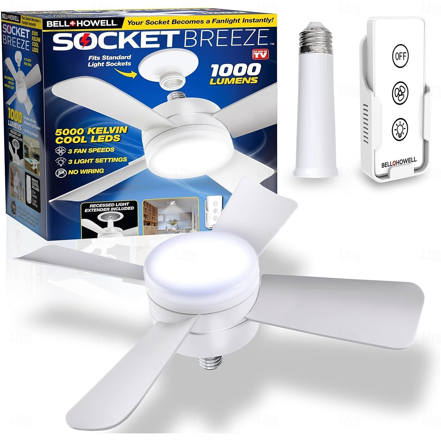 Sockelbris moderna takfläktar med LED-lampor 15 LED e26/e27 skruvsockel mini-sockelfläkt med sladd för sovrum vardagsrum kök balkong 2025 - $86.99 –P1