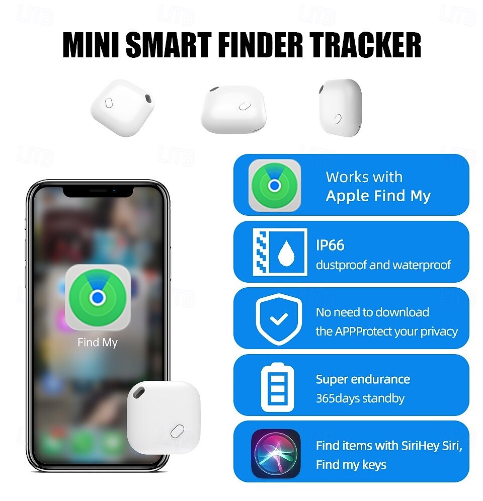 Smart GPS Tracker Item Locator Works with Find My APP Anti Lose Device Alarm Tag Kids Pet Luggage Key Finder 2025 - $12.99 –P3